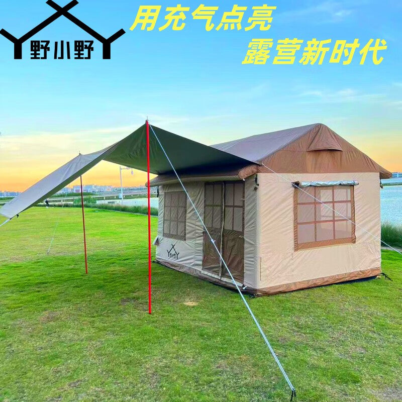 House 8.75 Super Large 6-8 Person Inflatable Camping Tent One Room One Hall Electric Pump Automatic Inflation