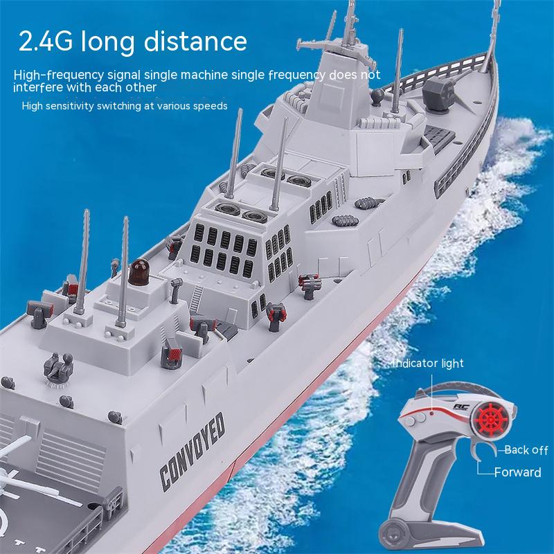 Rc Warship 23.6inch 60cm Simulation Destroyer Large Navigation Model Remote Control Boat Children's Water Electric Toy Boy Gift