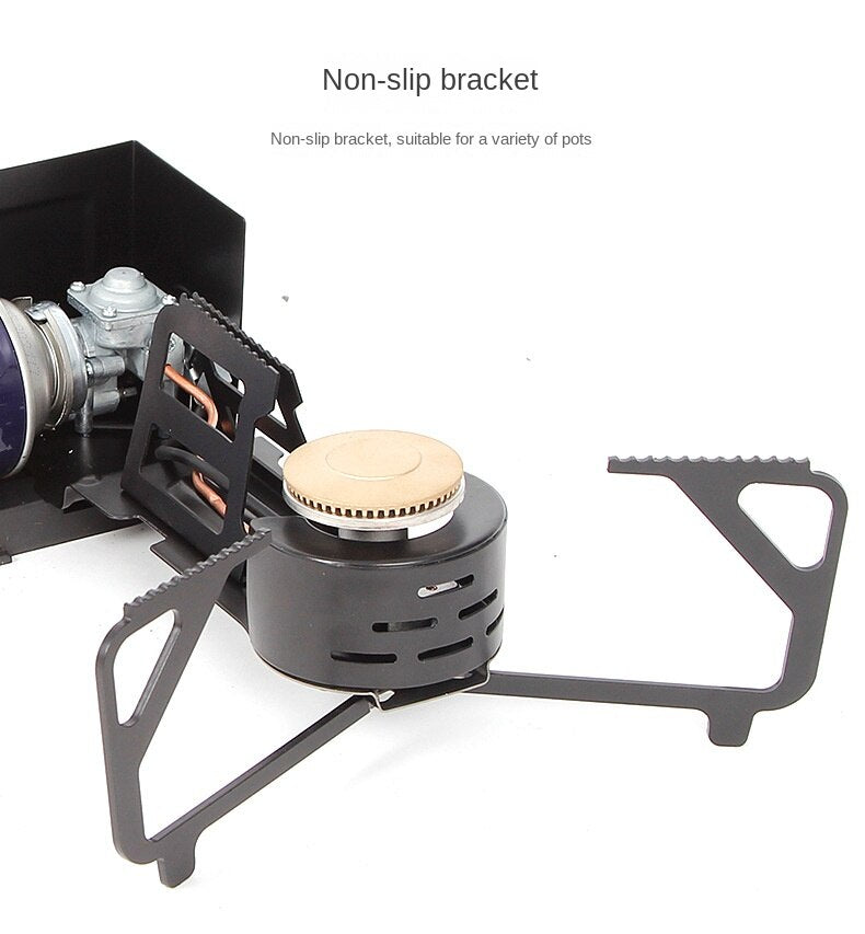 Outdoor Folding Gas Burner Portable Camping Stove Stainless Steel Tourist Gas Stove Hiking Camping Burner Trips Furnace Cookware