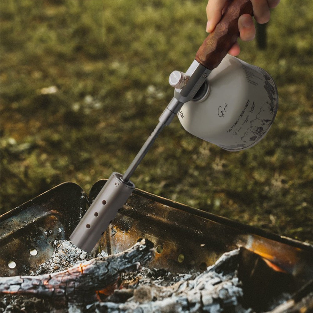 GOPEAK Kitchen Igniter Straight Handle Handheld Long Gas Canister Windproof Spitfire Gun Outdoor Camping Barbecue Utensils