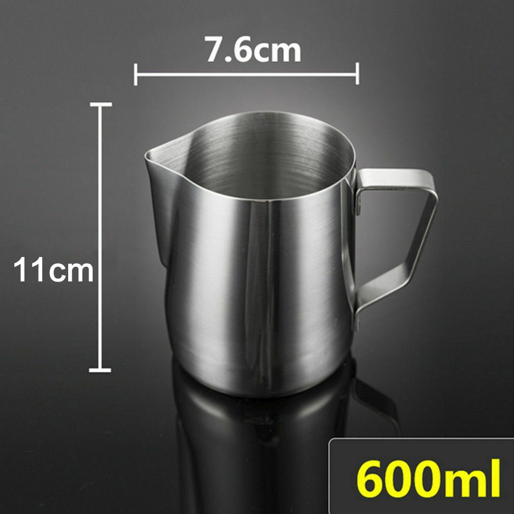 100/350/600ml Milk Jugs Fashion Stainless Steel Milk Craft Milk Frothing Pitcher Coffee Latte Frothing Art Jug Pitcher Mug Cup