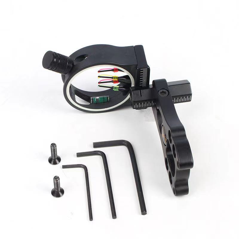Universal Five-pin Sight Metal Composite Recurve Bow Adjustable Sight Archery Sports Accessories with Sight Light