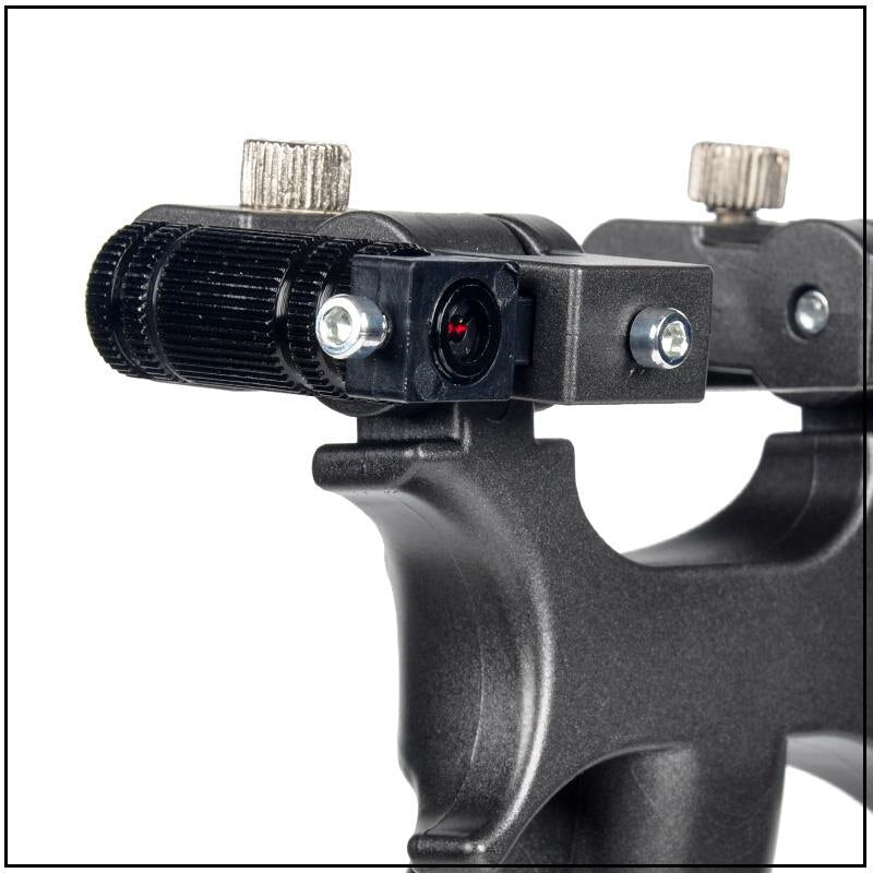 Laser aiming slingshot head can be rotated equipped with level instrument high precision flat leather slingshot outdoor shooting