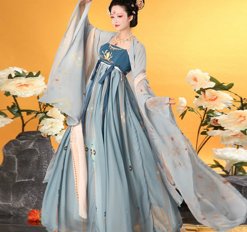 Tang Dynasty Princess Hanfu Dress Ancient Dance Costume Traditional Elegant Tang Clothes Embroidery Hanfu Women Stage Outfits