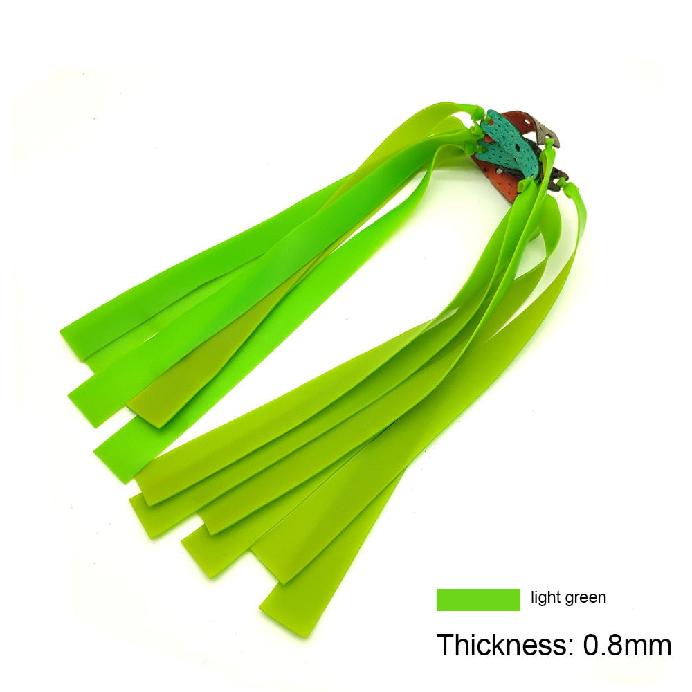 6pcs Slingshot Hunting Powerful Flat Rubber Band 0.5-1.4 mm High Elasticity Outdoor Catapult Shooting Accessories