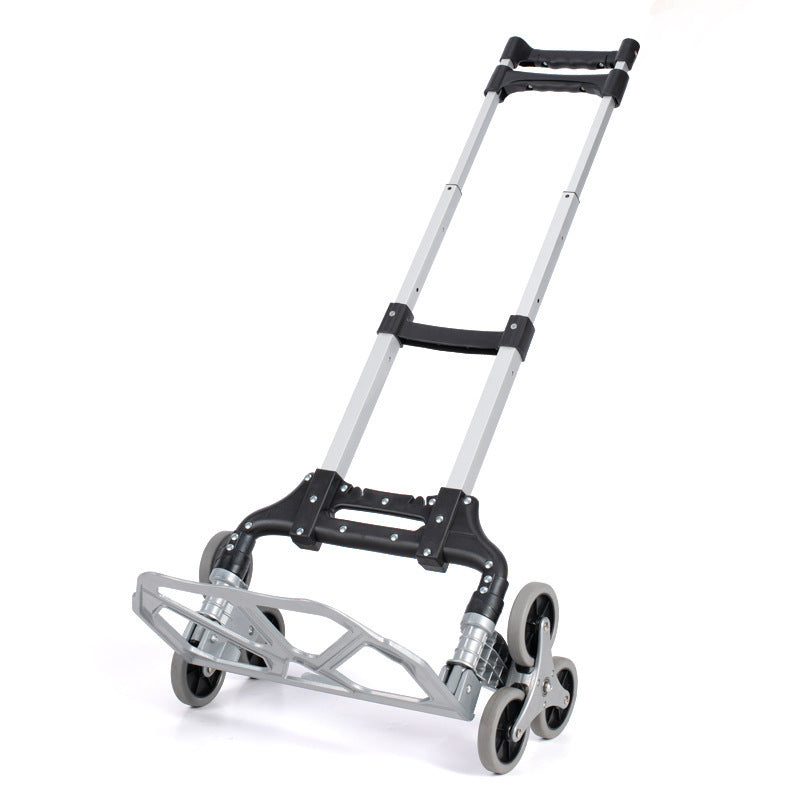 Six-wheel climbing artifact folding aluminum alloy luggage cart shopping cart grocery cart pull rod cart home