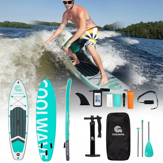 10'6"x32''x6'' Inflatable Paddle Board with Camera Seat and Accessories