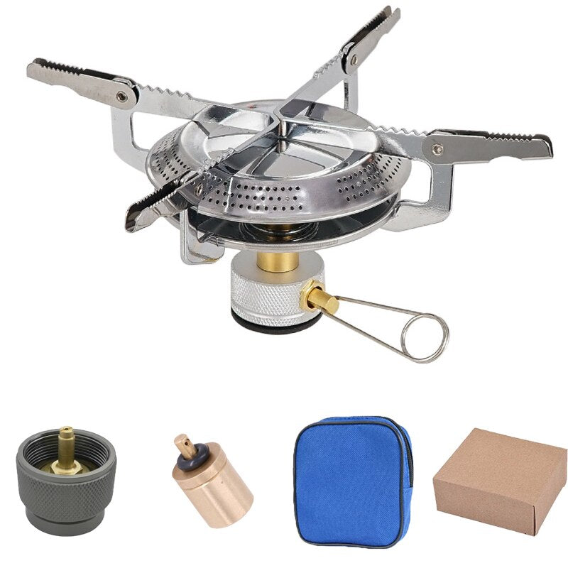 3000t Portable Integrated Outdoor Gas Burner Disc Burner Picnic Camping Kitchen Camp Gas Tourist Stove Camp Cooking Supplies  BR