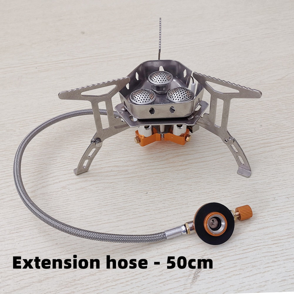 Camping 5800W 3 Windproof Burner Stove Portable Split Equipment Cooking Devices Outdoor Tourism Supplies Gas Burner Bbq Supplies