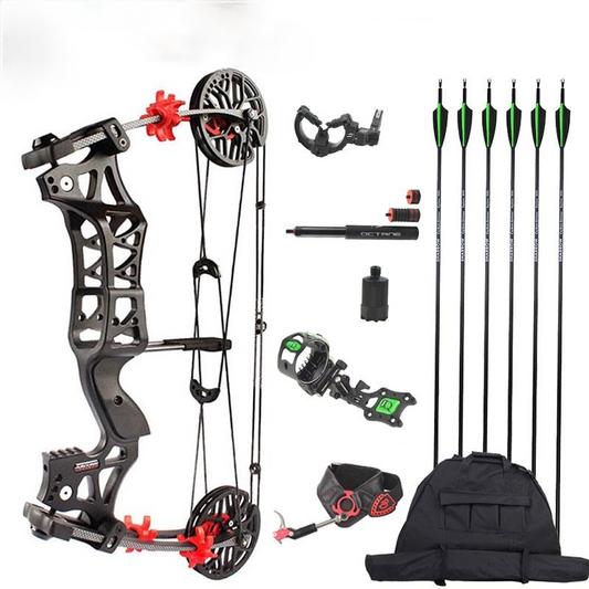HitooSlingShot 1Set 30-60lbs Archery M109E Compound Bow Steel Ball Bowfishing Bow IBO 345FPS Right Hand /Left Hand Shooting Hunting Accessories